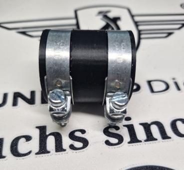 Originalgetreuer Nachbau des Ansauggummis für Zündapp KS 50 (Typ 517) inklusive 2 Originalen Norma Schellen